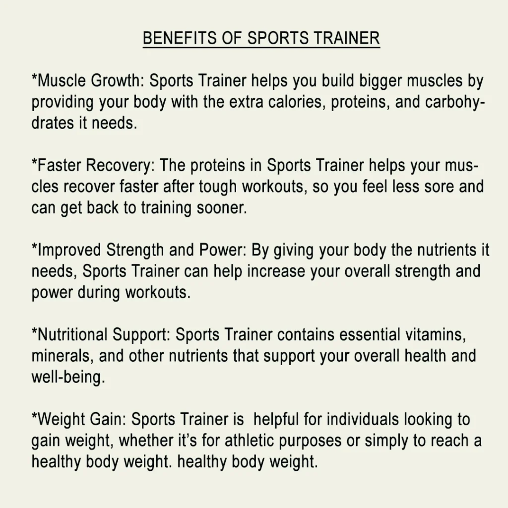 BENEFITS OF SPORTS TRAINER PROTEIN